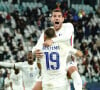 Theo Hernandez (France) - Karim Benzema (France) - Match de football en ligue des Nations : La France bat la Belgique 3-2 au Juventus Stadium à Turin le 7 octobre 2021. © Norbert Scanella / Panoramic / Bestimage