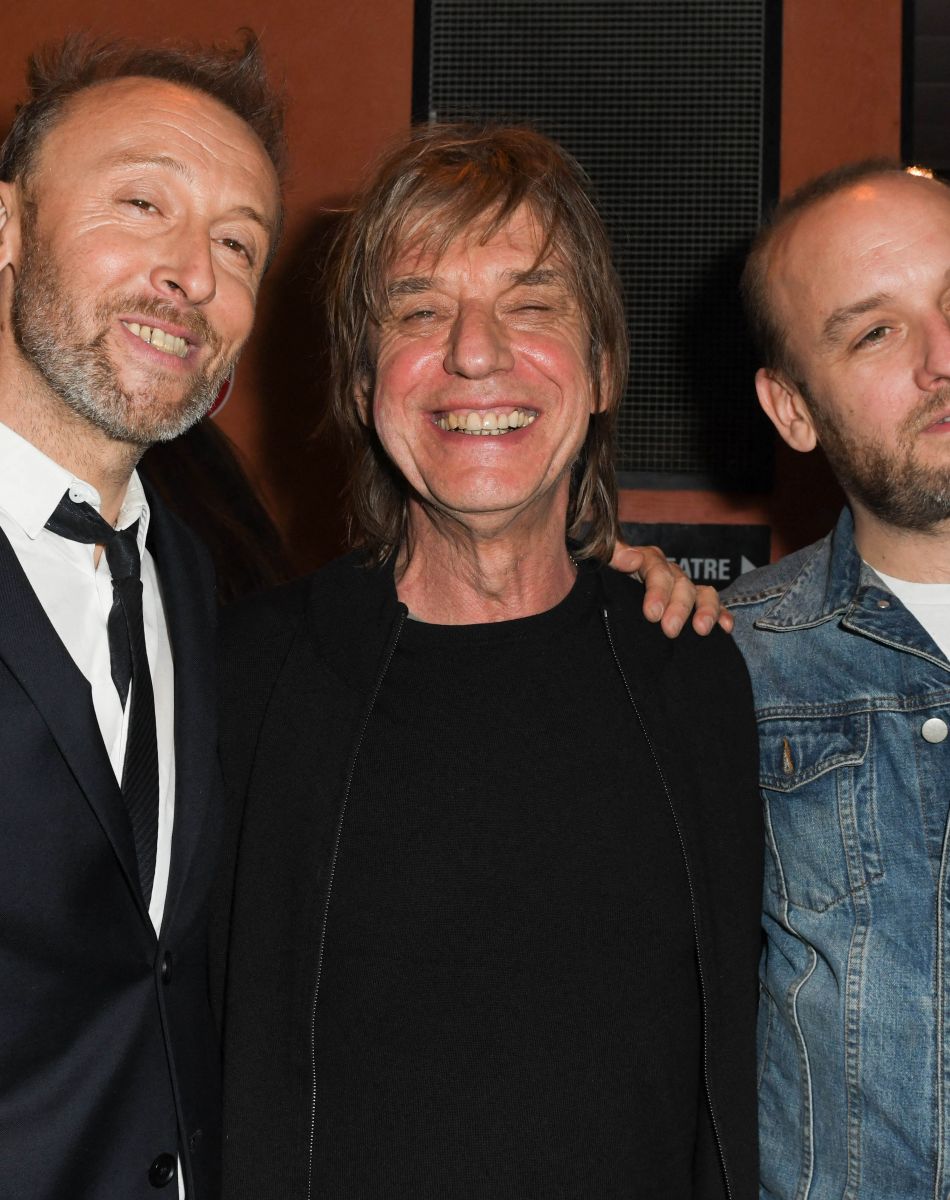 Pierre Souchon, Jean-Louis Aubert et le chanteur Ours (Charles Souchon) - Arrivées et backstage du 14ème Gala de la Fondation pour la recherche sur Alzheimer à l' Olympia à Paris le 18 mars 2019. © Coadic Guirec/Bestimage