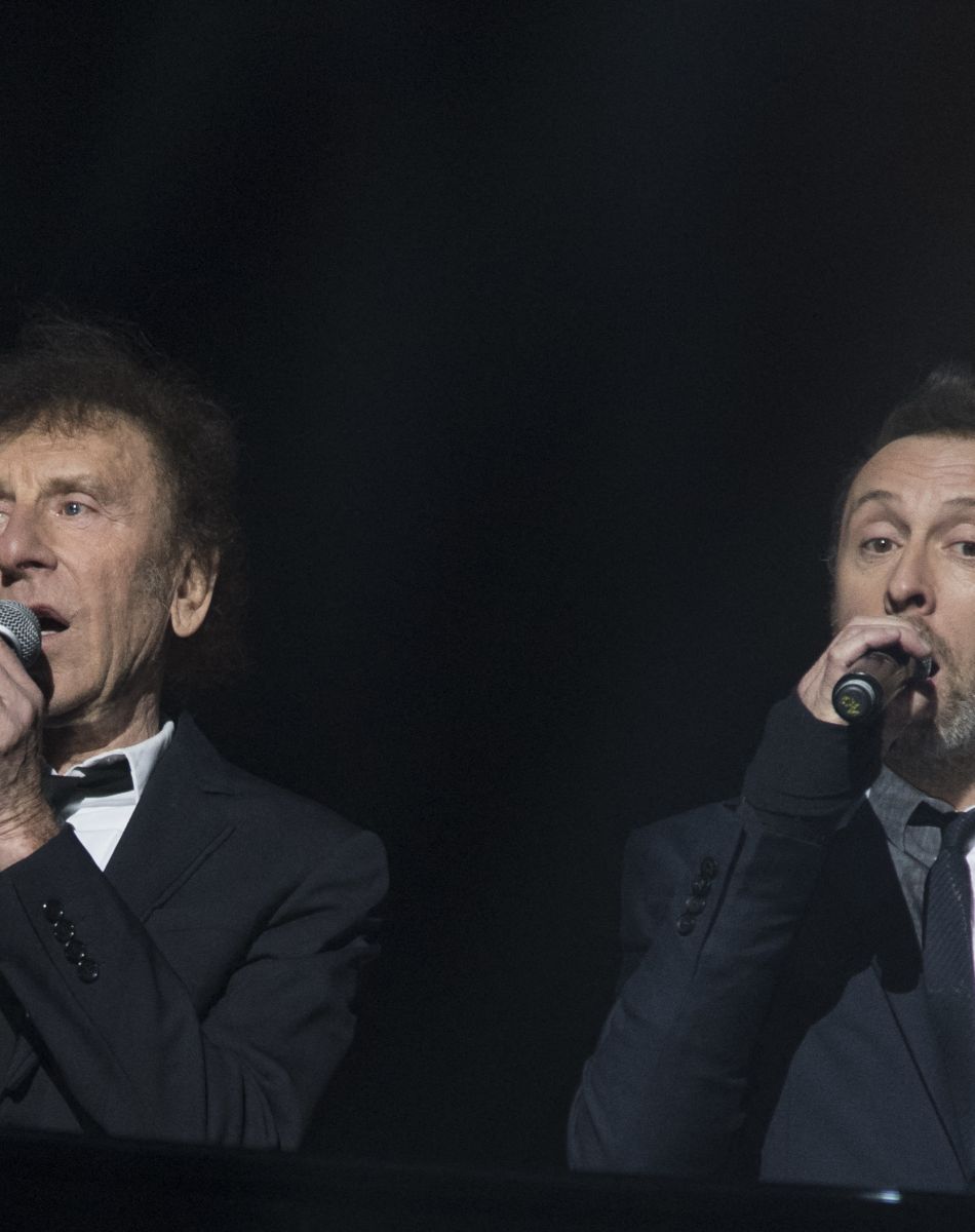Ours, de son vrai nom Charles Souchon, Alain Souchon et Pierre Souchon - Concert du 13ème Gala 2018 de l'Association pour la Recherche sur Alzheimer à la salle Pleyel à Paris le 12 février 2018. L'intégralité des bénéfices de cette soirée servira à financer la recherche sur la maladie d'Alzheimer. © Coadic Guirec-Pierre Perusseau/Bestimage