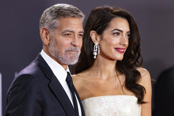 George et Amal Clooney - Première du film "The Tender Bar" lors du 65e Festival du film de Londres (BFI).