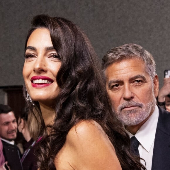 George et Amal Clooney - Première du film "The Tender Bar" lors du 65e Festival du film de Londres (BFI). Le 10 octobre 2021.