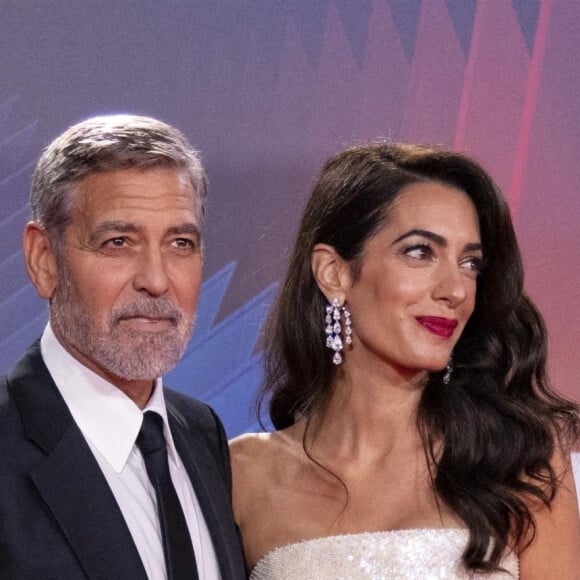 George et Amal Clooney - Première du film "The Tender Bar" lors du 65e Festival du film de Londres (BFI). Le 10 octobre 2021.