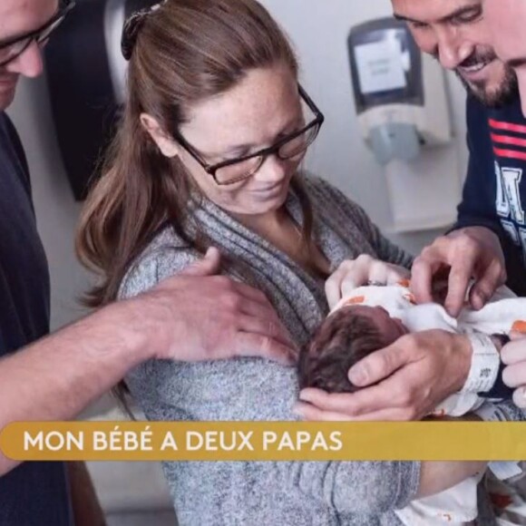 Christophe Beaugrand évoque la naissance de son fils Valentin et la mère-porteuse Whitney dans "La Maison des maternelles", le 11 octobre 2021, sur France 2