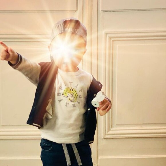 Valentin, le fils de Christophe Beaugrand et Ghislain