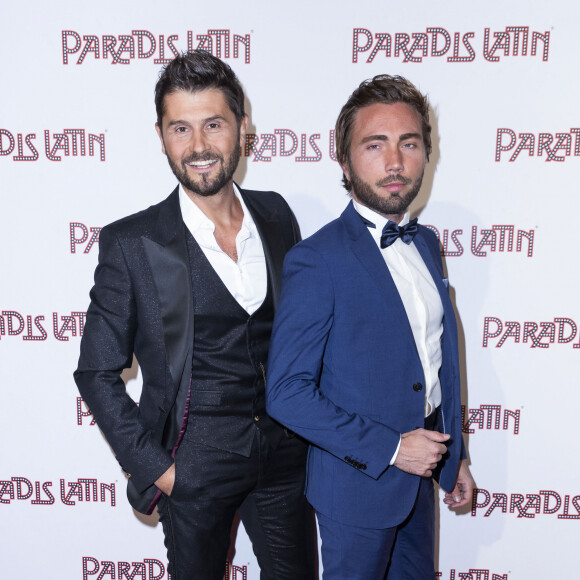 Christophe Beaugrand et son mari Ghislain Gerin - Photocall de la générale "L'Oiseau Paradis" au Paradis Latin à Paris le 6 juin 2019. © Olivier Borde/Bestimage