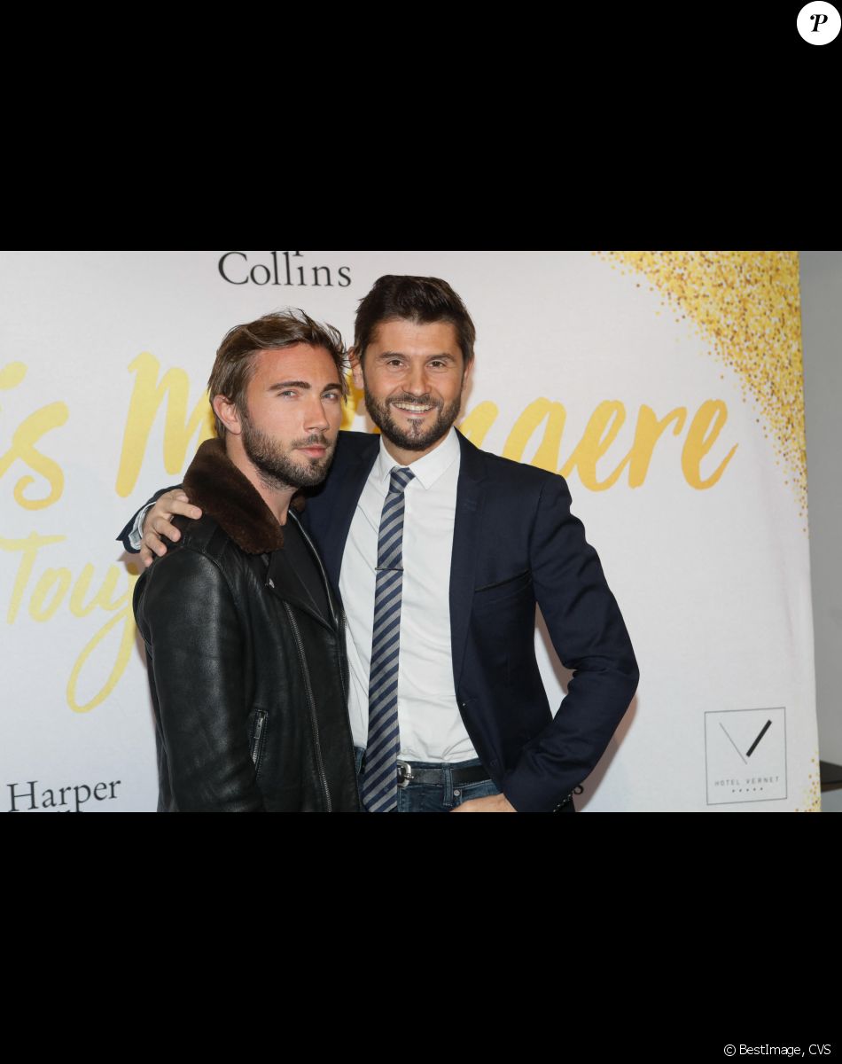 Christophe Beaugrand et son mari Ghislain Gerin - Soirée de lancement du livre "Toujours y croire" de Miss France et Miss Univers 2016 I.Mittenaere à l'hôtel Vernet à Paris, France, le 6 novembre 2018. © CVS/Bestimage