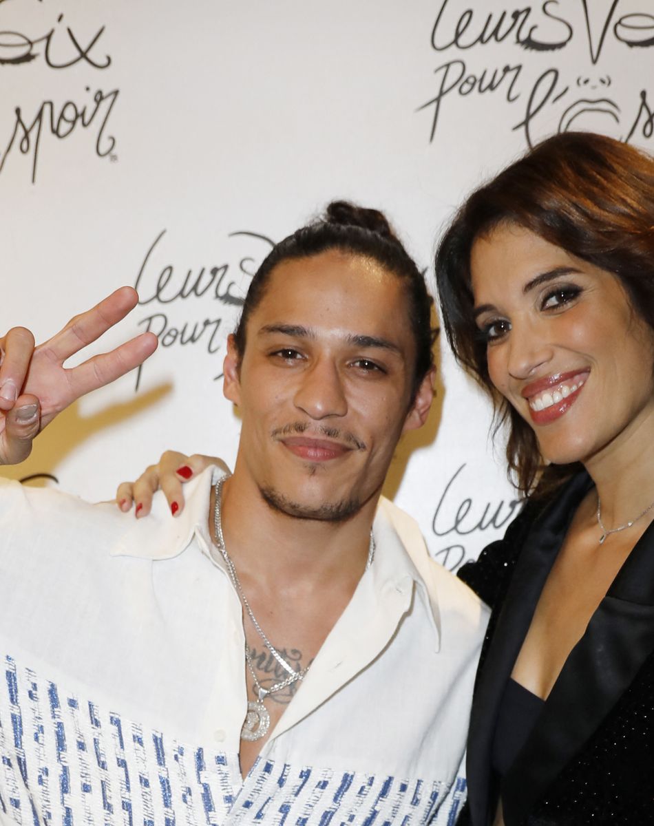 Exclusif - Hatik, Laurie Cholewa - Photocall de la 10ème édition du concert caritatif "Leurs voix pour l'espoir" au profit de la fondation ARCAD (Aide et recherche en Cancérologie Digestive) et la lutte contre le cancer du pancréas à l'Olympia à Paris le 11 octobre 2021. © Marc Ausset-Lacroix - Pierre Perusseau / Bestimage