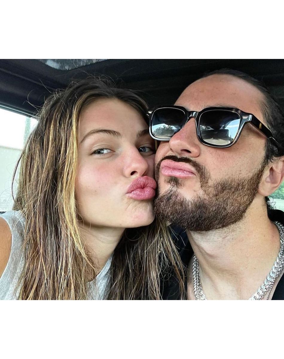 Thylane Blondeau et son fiancé Ben Attal sur Instagram, 2021.