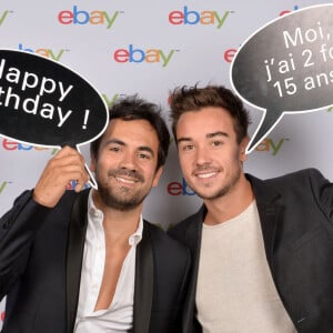 Alex Goude et son mari Romain - Photocall de la soirée des 15 ans d'Ebay à l'Hôtel Salomon de Rothschild le 17 septembre 2015.  