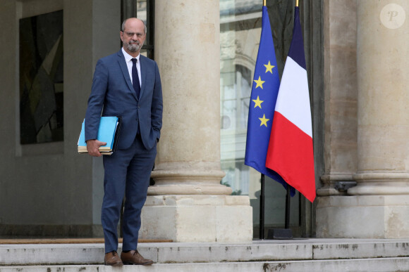 Jean-Michel Blanquer, ministre de l'Éducation à la sortie du conseil des ministres, le 29 septembre 2021, au palais de l'Elysée, à Paris, France.