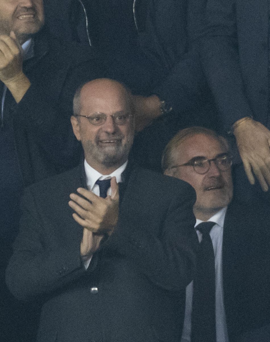 Jean-Michel Blanquer - People assistent à la victoire du PSG (2) face à Manchester City (0) lors de la deuxième journée de la Ligue des champions au Parc des Princes à Paris le 28 septembre 2021.