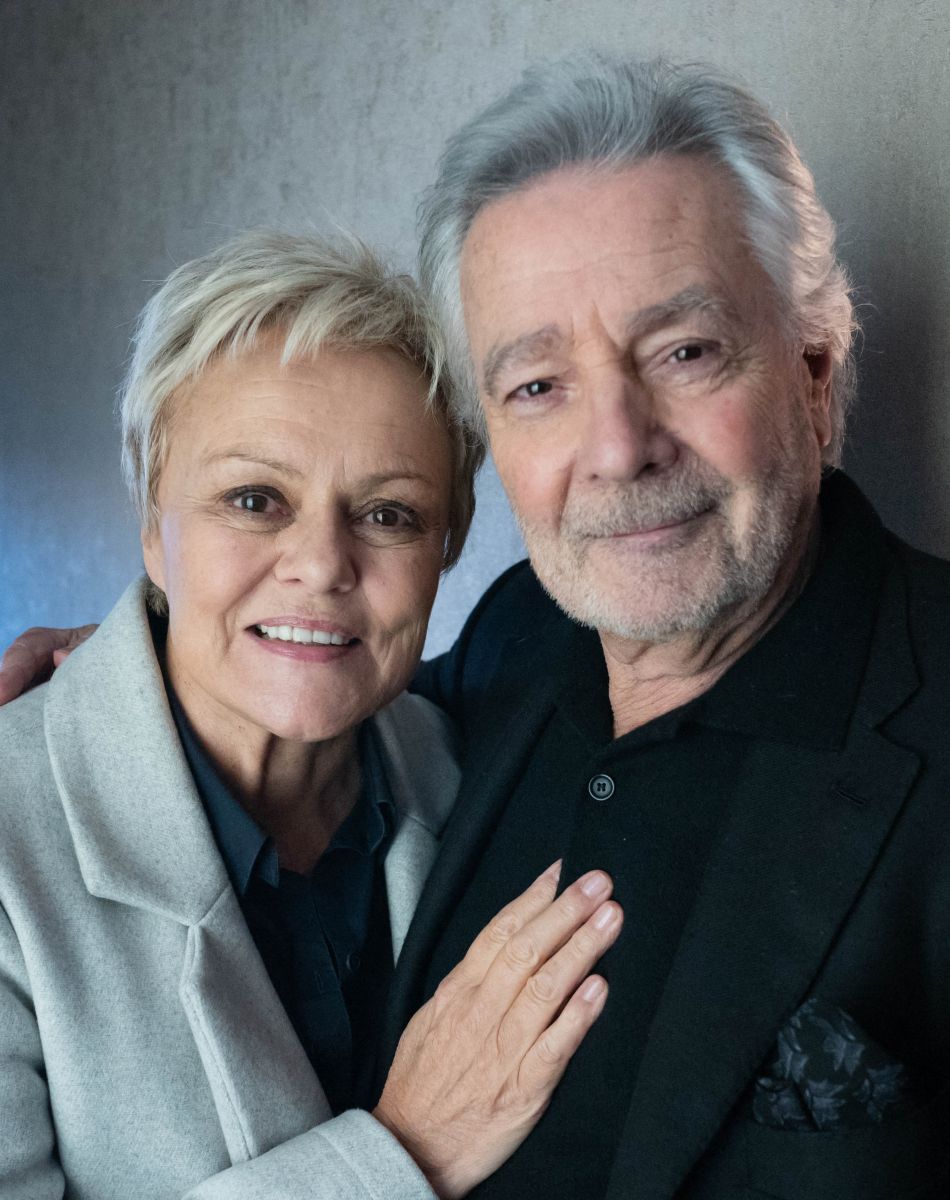 Exclusif - No web - Muriel Robin et Pierre Arditi - Sketch Le cabinet du psy - Backstage de l'enregistrement de l'émission "I love you coiffure" de M.Robin. Le 20 janvier 2020 © Cyril Moreau / Bestimage