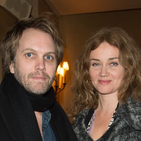 Florian Zeller et sa femme Marine Delterme - Générale de la pièce "Quelque part dans cette vie" au théâtre Edouard VII à Paris le 12 février 2018. © Coadic Guirec-Pierre Perusseau/Bestimage