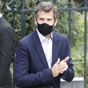 Guillaume Canet - Obsèques de Jean-Paul Belmondo en l'église Saint-Germain-des-Prés, à Paris le 10 septembre 2021. © Cyril Moreau / Bestimage 