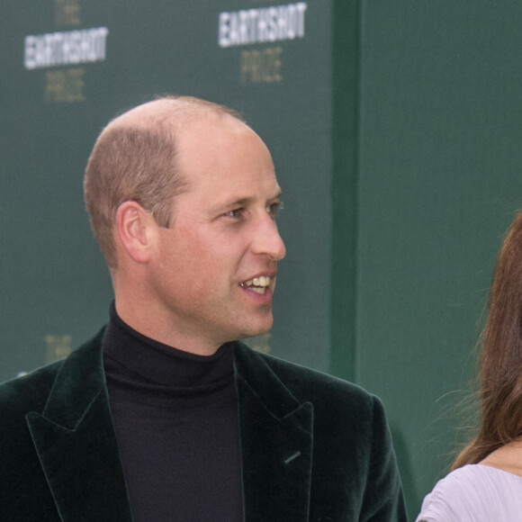 Le prince William, duc de Cambridge et Catherine (Kate) Middleton, duchesse de Cambridge - Première cérémonie de remise des prix Earthshot au Palace Alexandra à Londres le 17 octobre 2021.