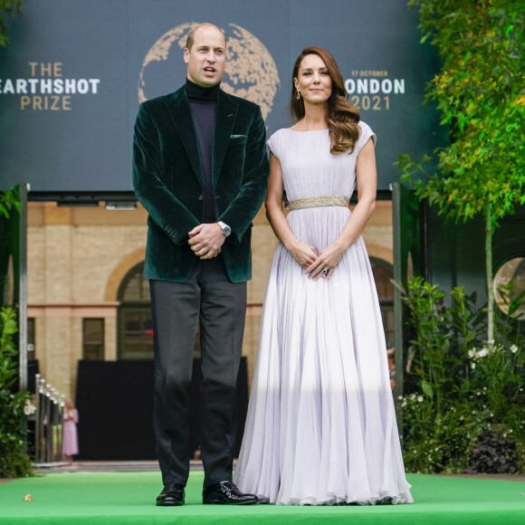 Le prince William, duc de Cambridge, Catherine (Kate) Middleton, duchesse de Cambridge - Première cérémonie de remise des prix Earthshot au Palace Alexandra à Londres le 17 octobre 2021.