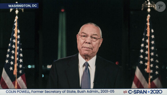 Colin Powell - Convention nationale démocrate aux Etats-Unis en visio-conférence, depuis le Wisconsin Center. Le 18 août 2020