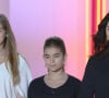 Cristiana Reali avec ses filles Elisa Huster et Toscane Huster - Enregistrement de l'émission "Vivement Dimanche" à Paris le 24 septembre 2014.