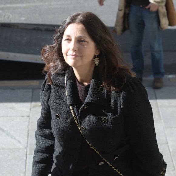 Cristina Reali lors des obsèques de François Florent (de son vrai nom François Eichholtzer, fondateur du Cours Florent d'art dramatique à Paris) en l'église Saint Roch à Paris. Le 4 octobre 2021. © Bestimage