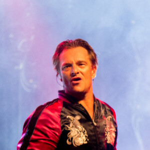 Exclusif - David Hallyday rend hommage à son père Johnny Hallyday, lors d'un concert aux fêtes de Wallonie à Andenne en Belgique le 23 septembre 2018.