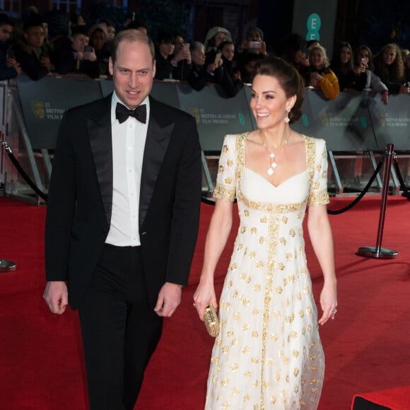 Le prince William, duc de Cambridge et Catherine Kate Middleton, la duchesse de Cambridge - 73e cérémonie des British Academy Film Awards (BAFTA) au Royal Albert Hall à Londres, le 2 février 2020.