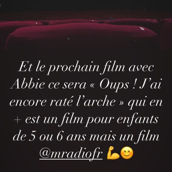 Vincent Cerutti au cinéma avec sa fille Abbie (5 ans).