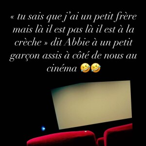 Vincent Cerutti au cinéma avec sa fille Abbie (5 ans).