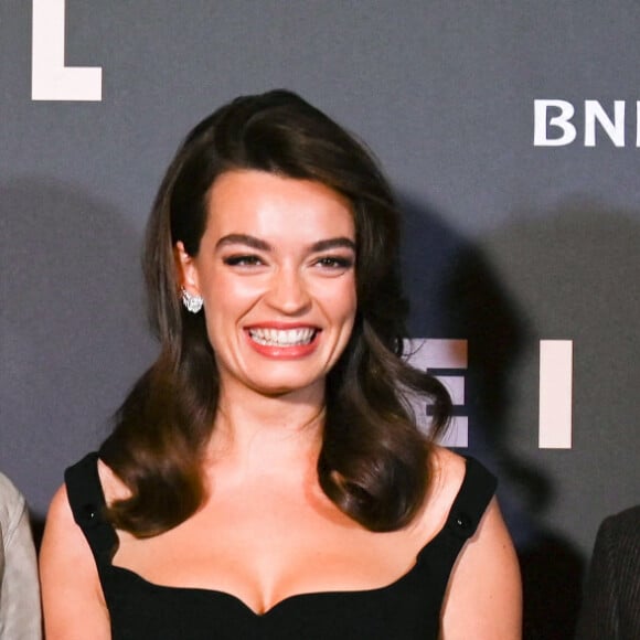 Pierre Deladonchamps, Emma Mackey et Romain Duris - Avant-première du film "Eiffel" au Grand Rex à Paris, le 10 octobre 2021. © Coadic Guirec / Bestimage