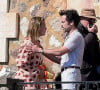 Romain Duris et Virginie Efira - Tournage du film "En attendant Bojangles" au Château de la Napoule à Mandelieu-la-Napoule. Le 26 février 2020.