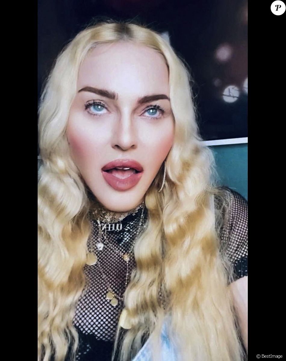 Madonna s'affiche sur les réseaux sociaux. Los Angeles. Le 3 août 2021.