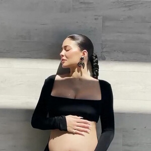 Kylie Jenner révèle être enceinte de son 2ème enfant avec Travis Scott dans une vidéo publiée sur son compte Instagram, le 7 septembre 2021. 