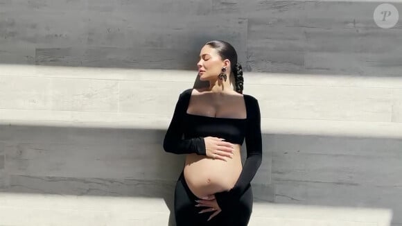 Kylie Jenner révèle être enceinte de son 2ème enfant avec Travis Scott dans une vidéo publiée sur son compte Instagram, le 7 septembre 2021. 