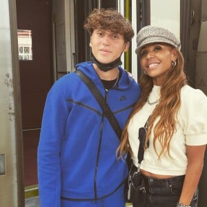 Cathy Guetta et son fils Elvis sur Instagram. Le 25 septembre 2021.