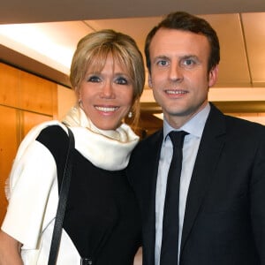 Emmanuel Macron et sa femme Brigitte Macron.