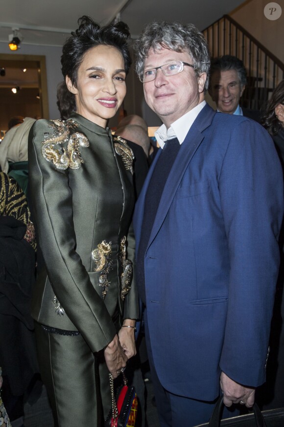 Farida Khelfa et son mari Henri Seydoux à Paris, le 16 février 2016.