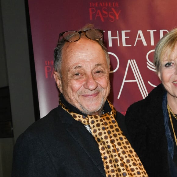 Exclusif - Chantal Ladesou et son mari Michel Ansault - Inauguration du théâtre de Passy lors du spectacle Joséphine B à Paris le 8 novembre 2021. © Coadic Guirec/Bestimage