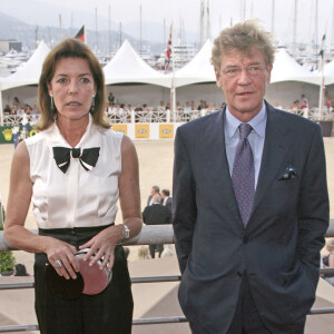 La princesse Caroline de Monaco et son mari le prince Ernst August de Hanovre à Monaco, avant leur séparation.