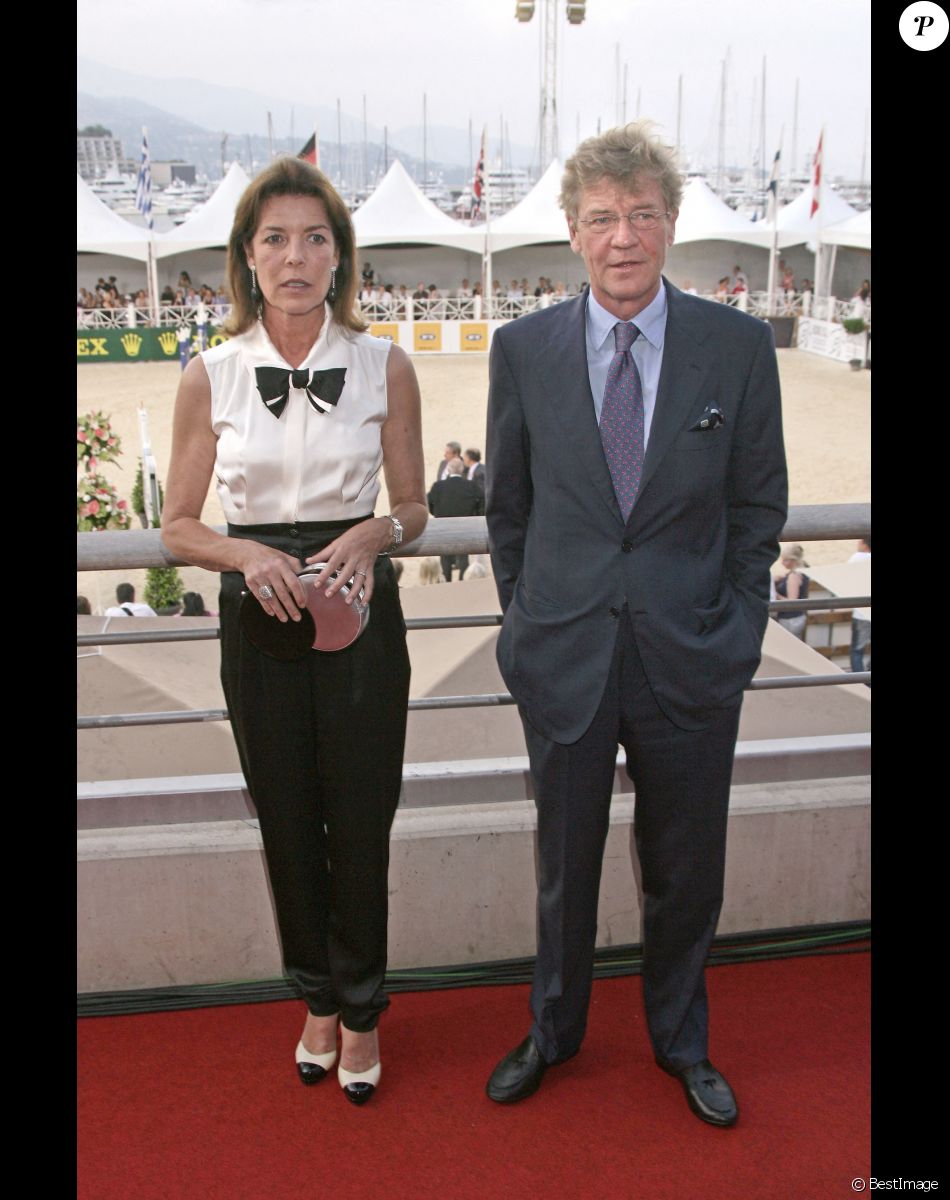 La princesse Caroline de Monaco et son mari le prince Ernst August de Hanovre à Monaco, avant leur séparation.
