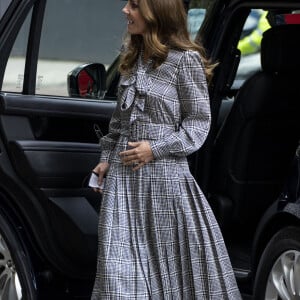 Catherine Middleton (Kate), duchesse de Cambridge, arrive au "University College" de Londres, le 5 octobre 2021.