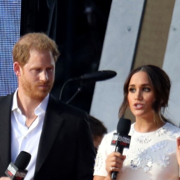 Le prince Harry et Meghan Markle - Concert Global Citizens 2021 au coeur de Central Park à New York le 25 septembre 2021. 