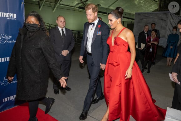 Le prince Harry et Meghan Markle au Salute to Freedom gala à New York, le 10 novembre 2021. 
