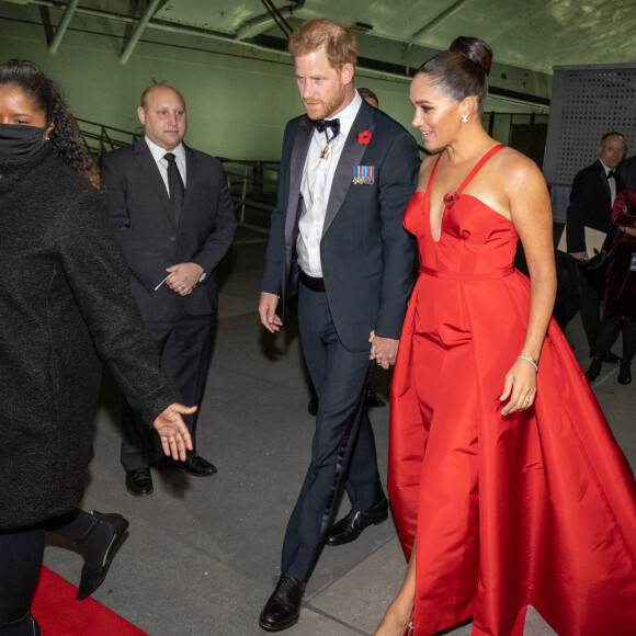 Le prince Harry et Meghan Markle au Salute to Freedom gala à New York, le 10 novembre 2021. 