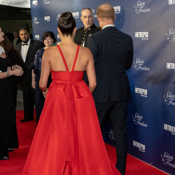 Le prince Harry et Meghan Markle au Salute to Freedom gala à New York, le 10 novembre 2021.