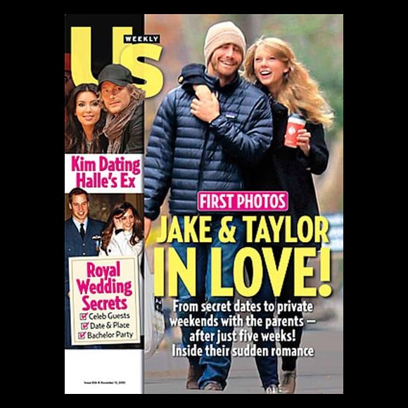 Taylor Swift et Jake Gyllenhaal sont bel et bien amoureux selon le magazine US Weekly, en vente aux Etats-Unis le mercredi 1er décembre 2010.