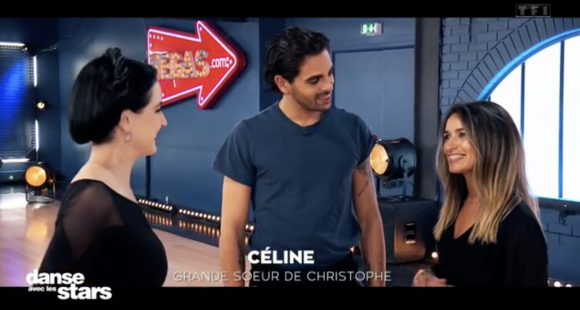 Dita Von Teese, Christophe Licata et sa soeur Céline Licata dans l'émission "Danse avec les stars", le 12 novembre 2021.