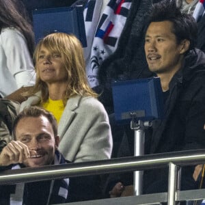 Axelle Laffont, Frédéric Chau et Medi Sadoun - Qualification pour la Coupe du monde 2022 entre la France et le Kazakhstan au Parc des Princes à Paris, le 13 novembre 2021. © Cyril Moreau/Bestimage