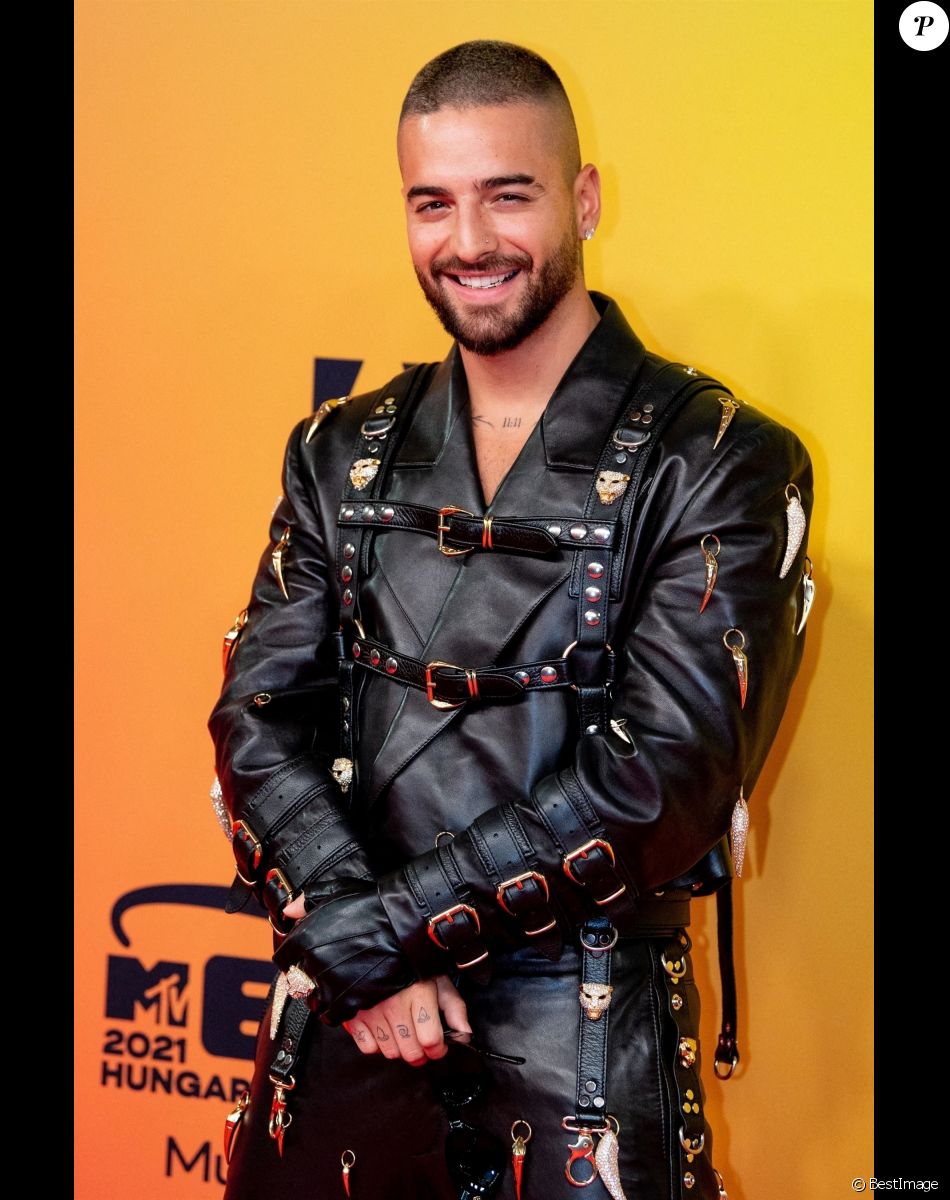 Maluma au photocall des "MTV Europe Music Awards (EMA)" au Laszlo Papp Budapest Sports Arena. Budapest, le 14 novembre 2021.