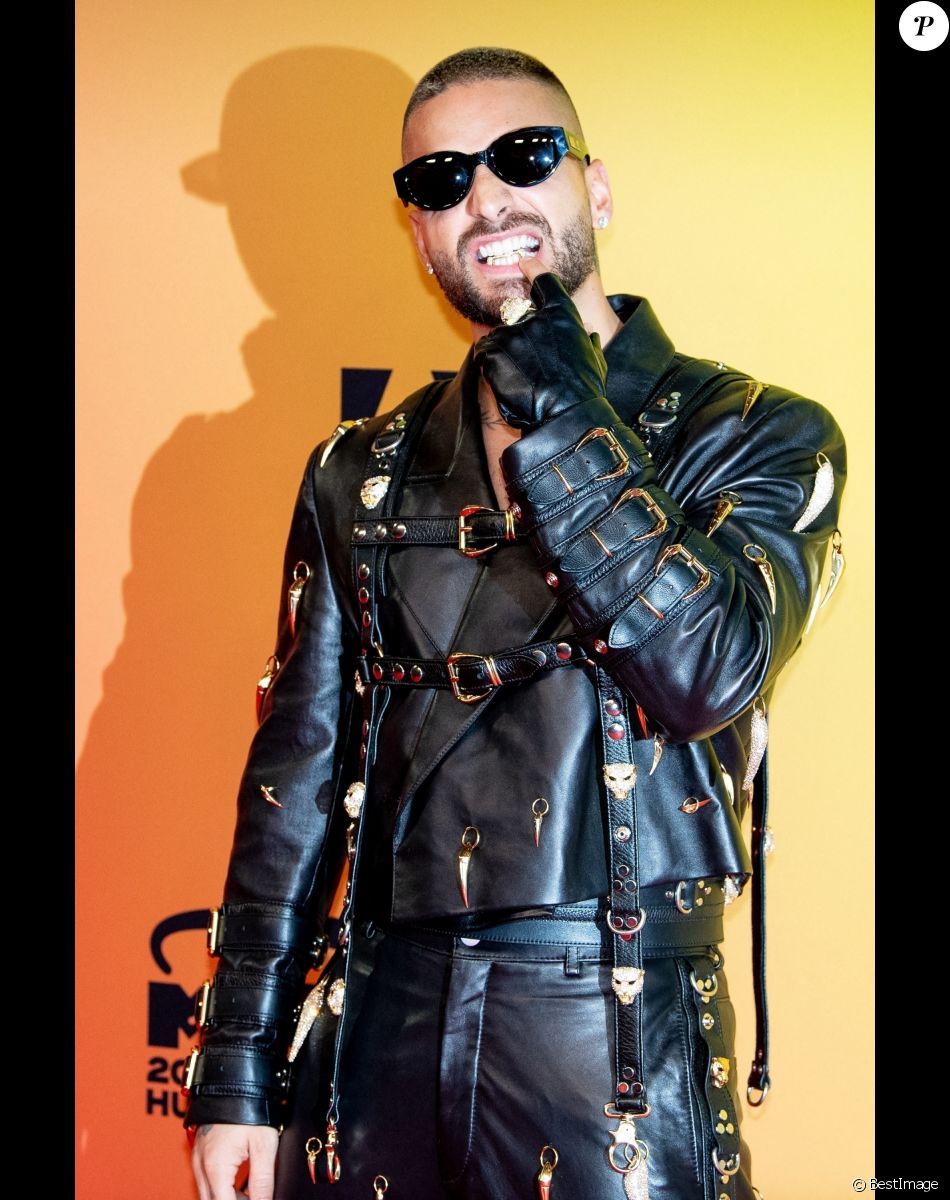 Maluma au photocall des "MTV Europe Music Awards (EMA)" au Laszlo Papp Budapest Sports Arena. Budapest, le 14 novembre 2021.