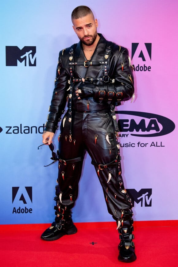 Maluma au photocall des "MTV Europe Music Awards (EMA)" au Laszlo Papp Budapest Sports Arena. Budapest, le 14 novembre 2021.