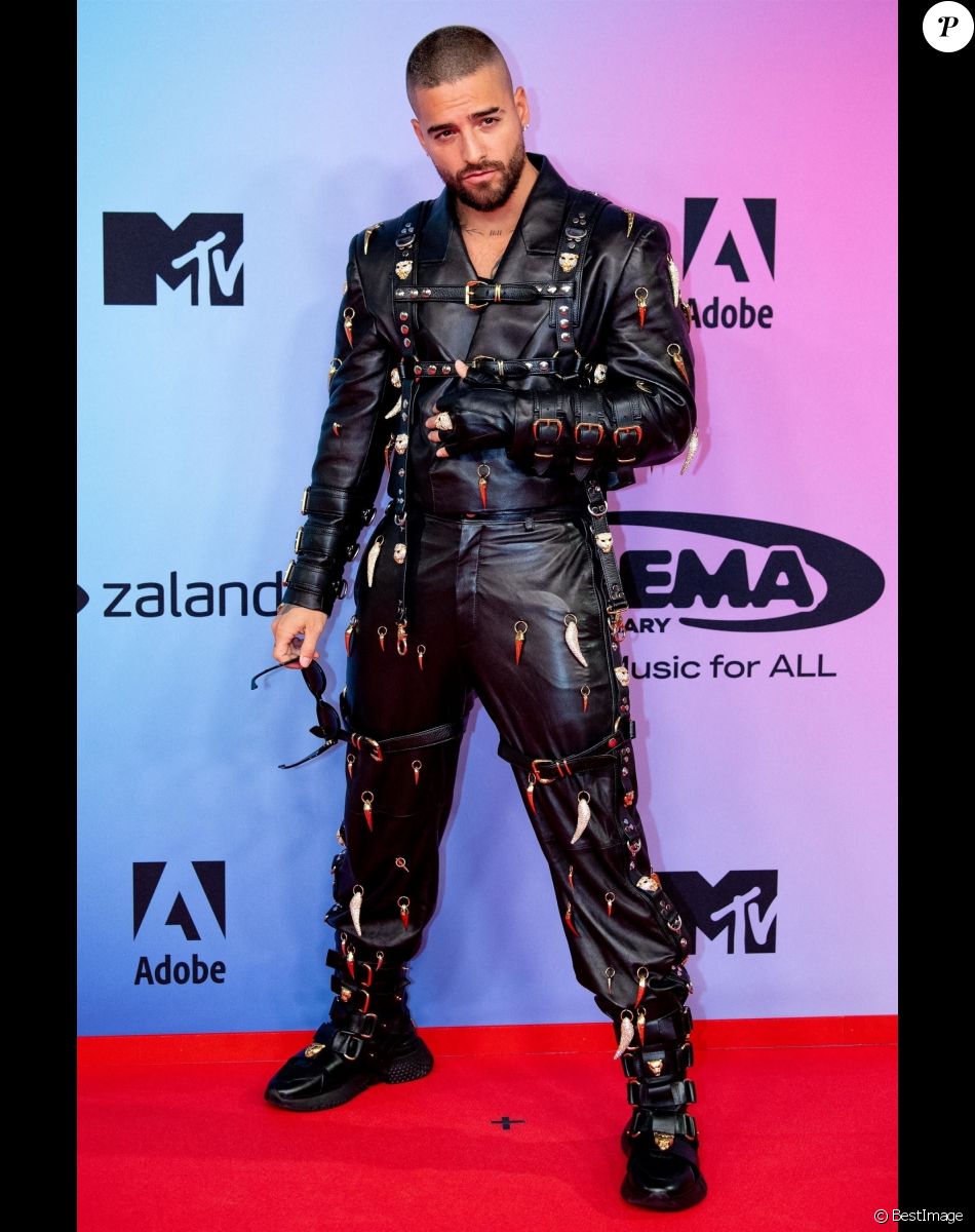 Maluma au photocall des "MTV Europe Music Awards (EMA)" au Laszlo Papp Budapest Sports Arena. Budapest, le 14 novembre 2021.